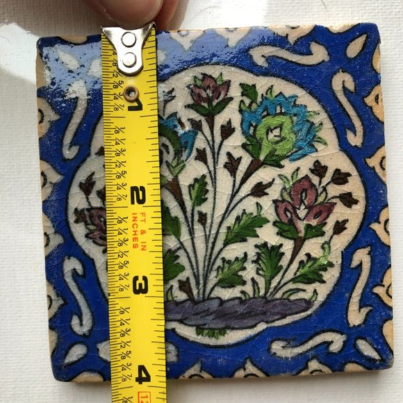 Tuscan Handpainted Ceramic Floral tile - Picture 5 of 5